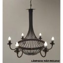 Ver imagem 6 de Lindo Lustre Rústico em Ferro com 6 Bocais para Sítio e Chácara
