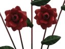 Ver imagem 6 de Arandela com Flores em Ferro De Parede para Varanda de Sitio - Vermelho