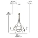 Ver imagem 2 de Luminária Provençal Moderna Branca para Sala de Estar Grande
