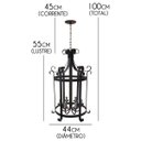Ver imagem 2 de Luminária de Teto Rústica em Metal para Decoração Estilo Oriental