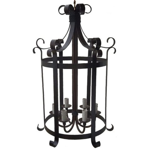 Luminária de Teto Rústica em Metal para Decoração Estilo Oriental