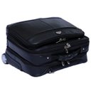 Ver imagem 4 de Mala Pasta de Bordo Executiva em PVC Para Notebook Com Rodas - Stod - Preto