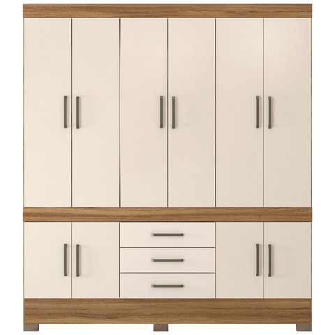 Guarda Roupa Casal 10 Portas 83530 Amendola Off White Demobile