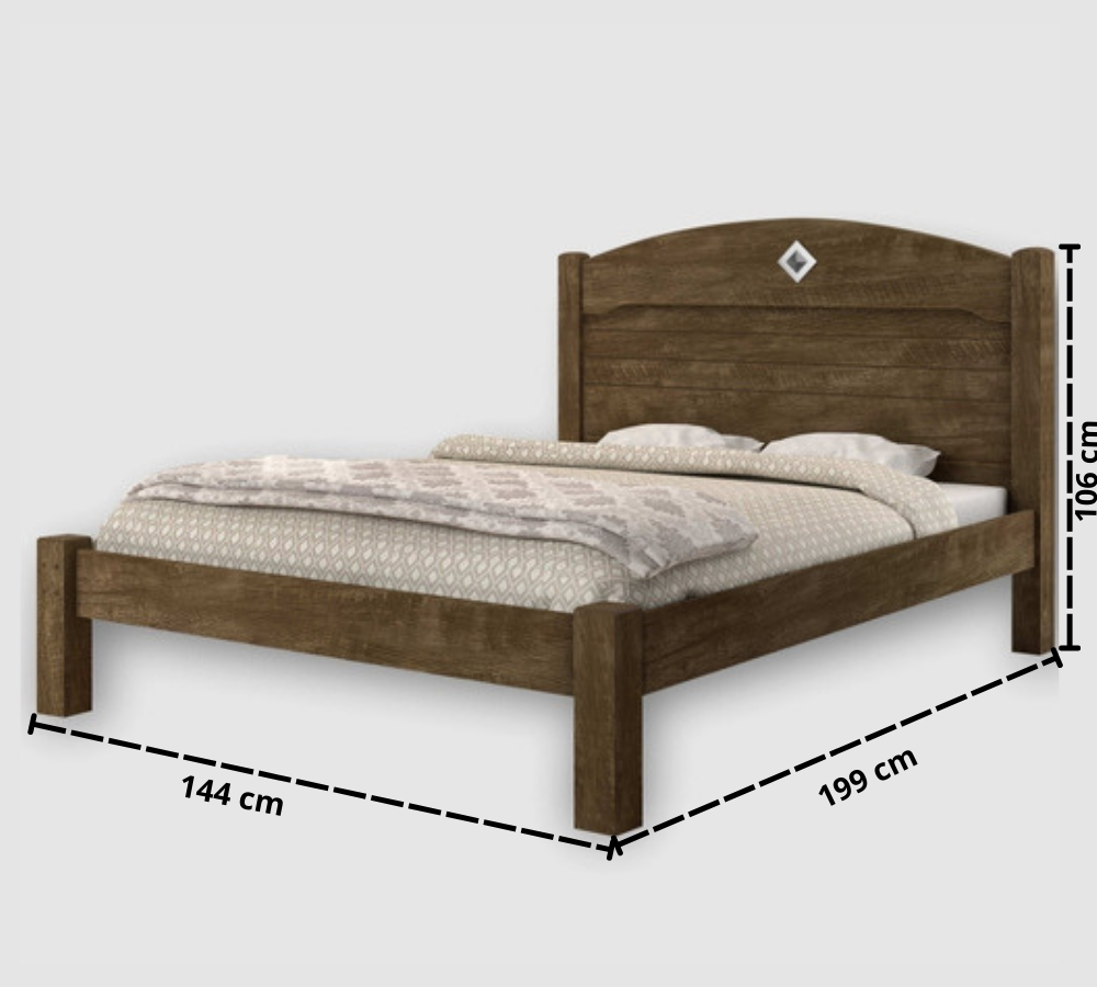 Cama De Casal Em Mdf Estrado Refor Ado Elly Castanho Madeiramadeira