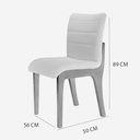 Ver imagem 3 de Conjunto com 2 Cadeiras para Mesa de Jantar Bella Mobillare Imbuia/linho Coleção