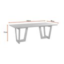 Ver imagem 2 de Mesa de Jantar Retangular 190x90cm Ynus Madeira Liptus Castanho Claro - Sallar Home