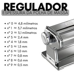 Máquina de Macarrão Atlas 150 Roller Cilindro de Massa Marcato - 5