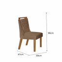 Ver imagem 4 de Conjunto Sala de Jantar Mesa Marialice com 4 Cadeiras Atena Cinamomo-Tampo Vidro/MDF /Off White