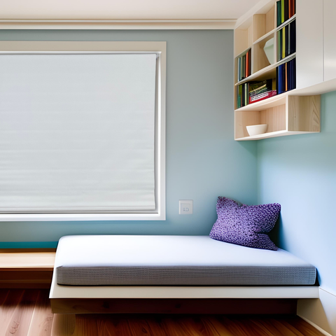 Persiana Rolo Screen 3% Branca 120 (l) X 220 (a) Cm Cortina Sacada Tela Solar Off-white 1,20 X 2,20