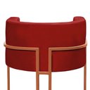 Ver imagem 4 de Kit 2 Poltronas Decorativa Nayara Base Ferro Bronze Suede - Twdecora