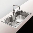 Ver imagem 4 de Cuba Gourmet Pia Inox 304 com Lixeira Embutir 5L Dosador de Sabão Cesto e Válvula Aria - Ecubas