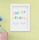 Ver imagem 3 de Quadro Infantil Quarto Bebê Menina Doces Sorvete Sweet Dream Kit 4 Peças