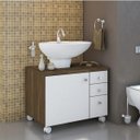 Ver imagem 1 de Gabinete para Banheiro 1 Porta Mimo Albatroz Móveis (Não Acompanha Cuba)