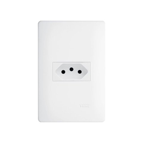 Tomada Fame Habitat 2p+t 10a com Placa 4x2 Branca