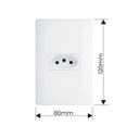 Ver imagem 2 de Tomada Fame Habitat 2p+t 10a com Placa 4x2 Branca
