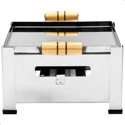 Chapa a Álcool Fogareiro Churrasqueira Bistequeiras de Inox - 3