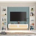 Ver imagem 1 de Home Supremo Slim/Native Ripado 250,4 cm - Azul Encanto/Branco/Tela Rattan Creme