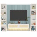 Ver imagem 2 de Home Supremo Slim/Native Ripado 250,4 cm - Azul Encanto/Branco/Tela Rattan Creme