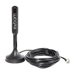 Antena Digital Amplificada Hdtv / Uhf / Vhf Interna e Externa 4M Base Ima Prova D Água 3.5Dbi Exbom - 1