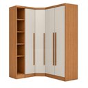 Ver imagem 2 de Guarda-Roupa de Canto Modulado MDF 321cm Safira 4 Portas 3 Gavetas Una Mobília