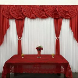 Cortina Idealle para Varão em Malha 4,00m x 2,60m Sala Quarto Top - Vermelha - 1