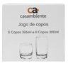 Jogo 12 Copos de Vidro Transparente - 3
