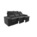 Ver imagem 7 de Sofá 3 Lugares Retrátil e Reclinável Cama inBox Senses 2,00m Velusoft Preto