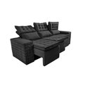 Ver mais imagens de Sofá 3 Lugares Retrátil e Reclinável Cama inBox Senses 2,00m Velusoft Preto