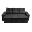 Ver imagem 5 de Sofá 3 Lugares Retrátil e Reclinável Cama inBox Senses 2,00m Velusoft Preto