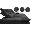 Ver imagem 4 de Sofá 3 Lugares Retrátil e Reclinável Cama inBox Senses 2,00m Velusoft Preto