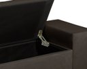 Ver imagem 2 de Recamier Baú Decorativo Berlin 1,50m Premium para Cama Casal Estilo Closet Estofado Cor Cinza