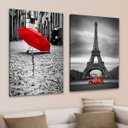 Ver imagem 1 de Conjunto Quadros Decorativos Paris em Canvas Modernos