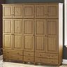 Guarda-Roupa Roupeiro Itamaraty Madeira Maciça 10 Portas e 6 Gavetas - Castanho - 2