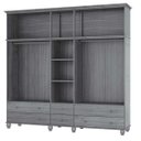 Ver imagem 3 de Guarda-Roupa Roupeiro Itamaraty Madeira Maciça 10 Portas e 6 Gavetas - Castanho