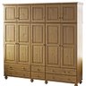 Guarda-Roupa Roupeiro Itamaraty Madeira Maciça 10 Portas e 6 Gavetas - Castanho - 1