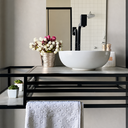 Ver imagem 3 de Cuba de Apoio Sobrepor para Banheiro Redonda Bologna Branco