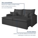 Ver imagem 7 de Sofa Retratil Boston 180cm Kc Rei de Casa Veludo Cinza
