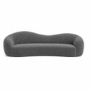 Ver imagem 6 de Kit Sofá + Puf Star 190 cm Orgânico 2 Lugares Sala Recepção:Cinza Escuro