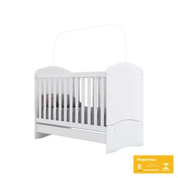 Quarto de Bebê com Guarda-Roupa 3 Portas Cômoda e Berço Faz de Conta Espresso Móveis - 11