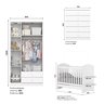 Quarto de Bebê com Guarda-Roupa 3 Portas Cômoda e Berço Faz de Conta Espresso Móveis - 3