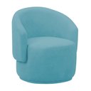 Ver imagem 3 de Poltrona Decorativa Sala de Estar Recepção Jasmine Suede Azul Turquesa