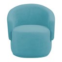 Ver imagem 2 de Poltrona Decorativa Sala de Estar Recepção Jasmine Suede Azul Turquesa