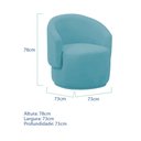 Ver imagem 4 de Poltrona Decorativa Sala de Estar Recepção Jasmine Suede Azul Turquesa