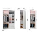 Ver imagem 4 de Guarda Roupas Closet 3 Módulos Com 3 Gavetas 5 Cabideiros