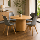 Ver imagem 2 de Kit 4 Cadeiras Saarinen Polipropileno Sala de Jantar Base Wood Cinza