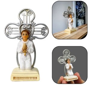 Lembrança Primeira Eucarístia Comunhão Menino Resina 7 Cm Fornecedor 8 8658 - Menino