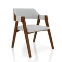 Ver imagem 7 de Kit 5 Cadeiras Sala de Jantar e Jogos Carteados Madeira Maciça Poker Linho Cinza-imbuia G42 - Gran