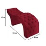 Maca Estofada Capitonê Clínica Salão Estética Linho Marta:Vermelho - 3