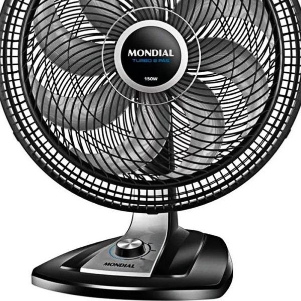 Ventilador Mondial Turbo 8 Pás 150W Vtx-50-8P Preto - 220V | MadeiraMadeira