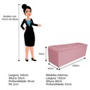 Ver imagem 6 de Kit Cabeceira e Calçadeira 160cm Rosa Bebê